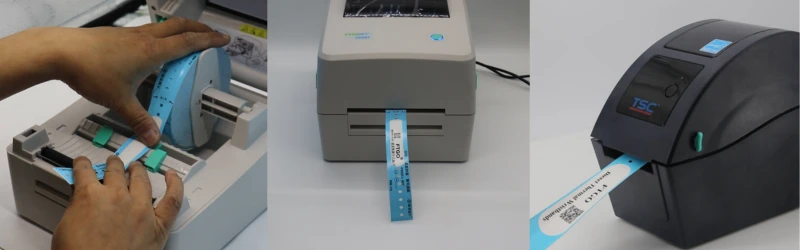 Wristband printer display Wristband printer display